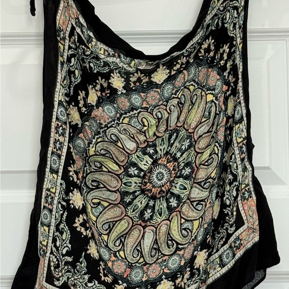 Free People Bohemian Black and Cream Women's Top - Picture 5 of 8